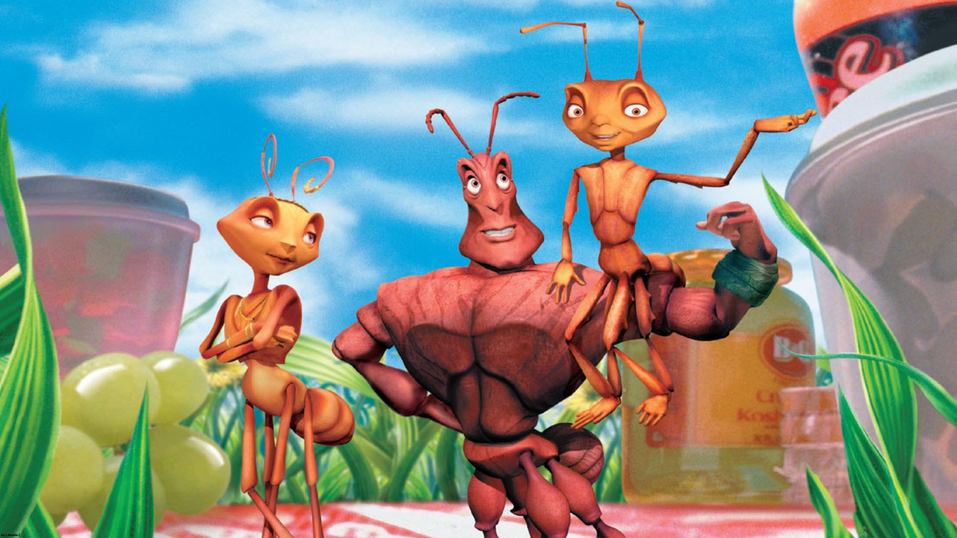 Die drei Hauptfiguren des Films Antz.