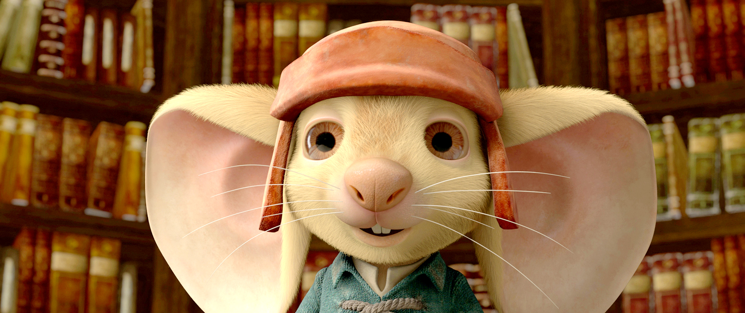 Eine freundlich dreinblickende Maus mit riesigen Ohren.